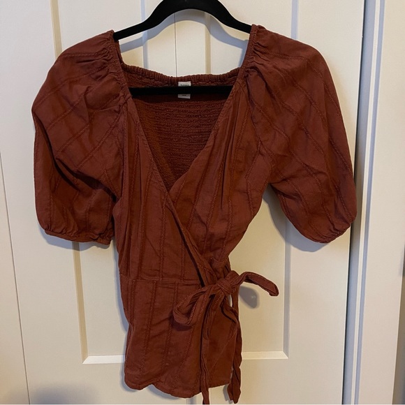 Old Navy Wrap Tie Blouse - Picture 1 of 2